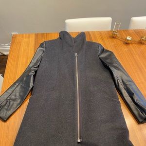 Wilfred Wool Cashmere and Leather Coat